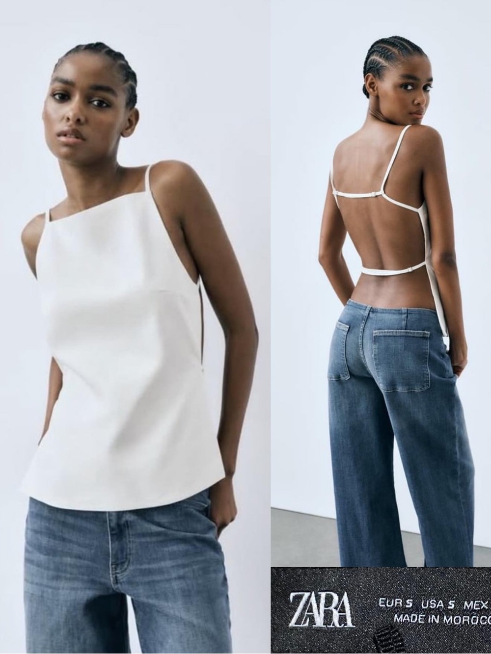 NWT ZARA Open-Back Strappy Camisole